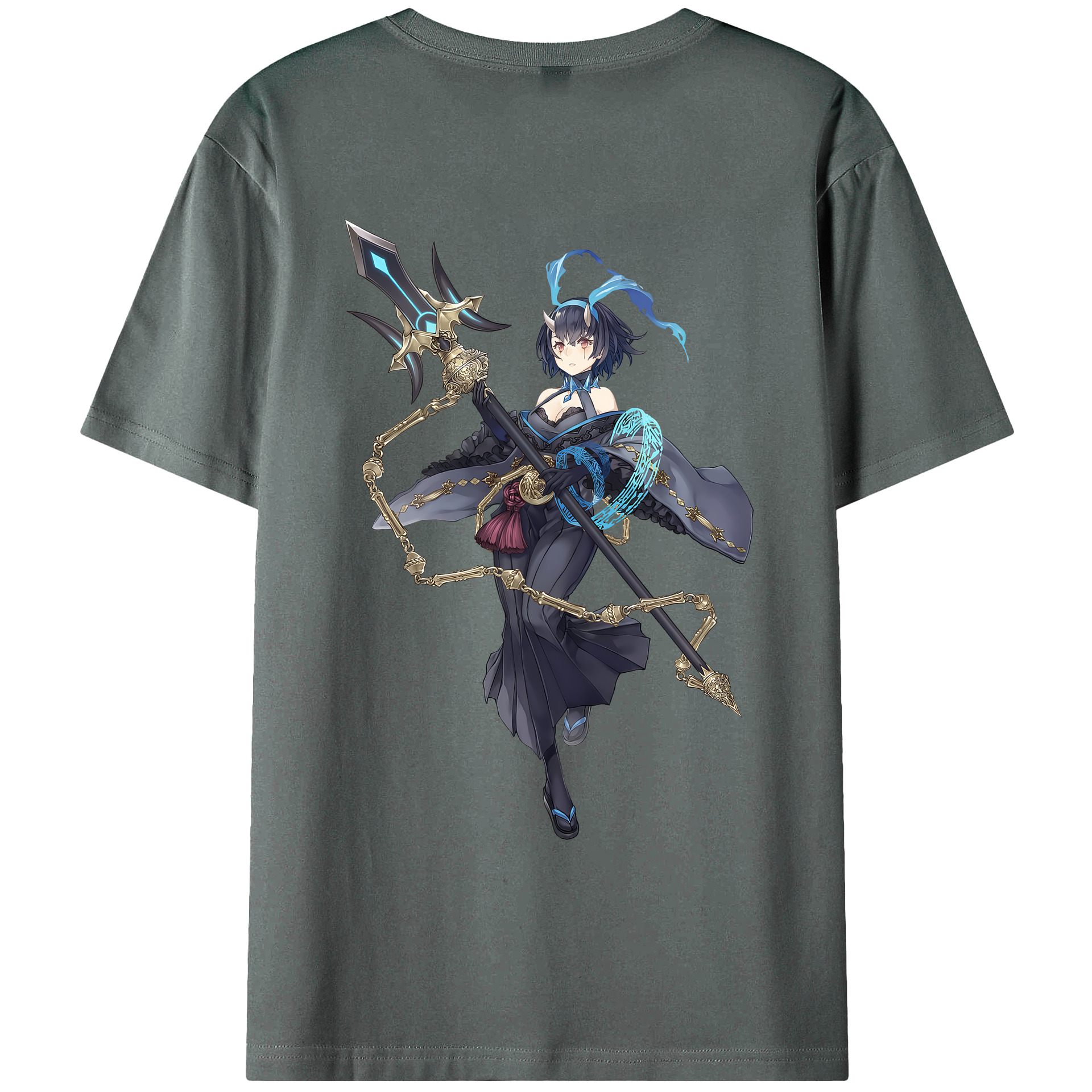 （画像用） 転スラ Regarding Reincarnated to Slime 綿100％ メンズ半袖Tシャツ（バックプリント） 通気性